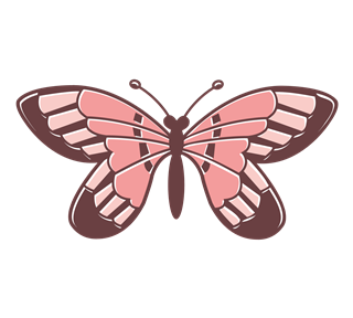 Aesthetic Pink Butterfly Sticker