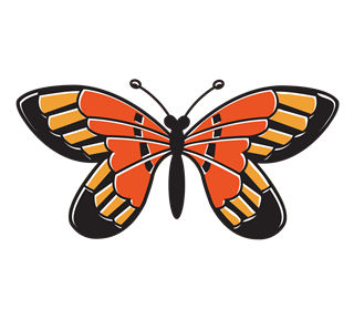 Monarch Butterfly Transfer Sticker