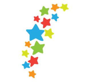 Colored Stars Sticker