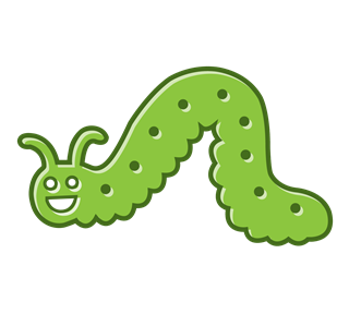 Caterpillar Smile Sticker