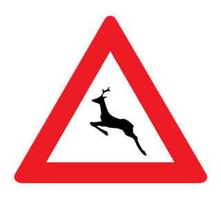 deercrossing Sticker