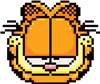 Garfield Sleepy Grin Pixel