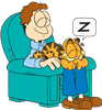 Jon & Garfield Sleeping