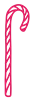 Line Drawing Candy Cane